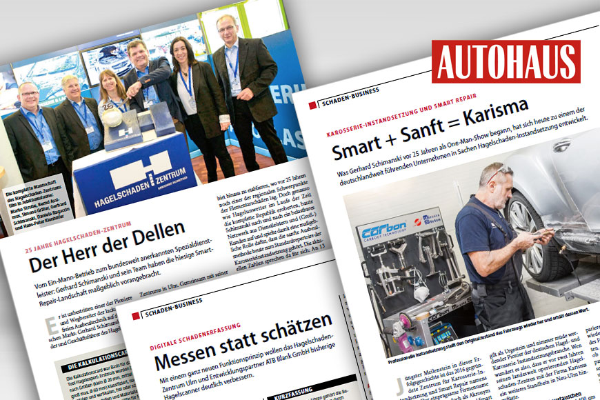 Großer Bericht im Autohaus Magazin „Hagel-Branche“